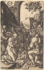 耶稣诞生》，1553年。 作者 海因里希·阿尔德勒弗（Heinrich Aldegrever）
