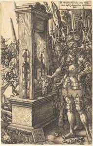 提图斯-曼利乌斯斩杀其儿子，1553年。 作者 海因里希·阿尔德勒弗（Heinrich Aldegrever）