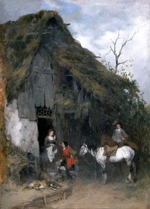 途中的点心"，约1850-1900年 作者 海因里希·布雷林