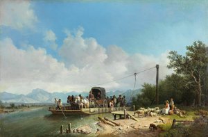 客栈上的海因里希-比尔克尔渡船，约 1867 年
