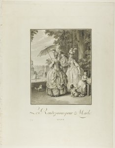 马利之约》，选自《十九世纪末物质与道德服饰纪念碑》（Monument du Costume Physique et Moral de la fin du Dix-huitième siècle 作者 海因里希·古腾堡