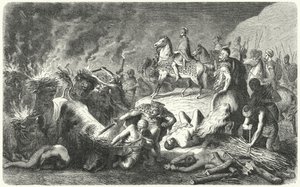 公元前 216-215 年围攻卡西利努姆的汉尼拔（版画） 作者 海因里希·勒特曼