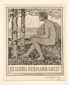 书签：Ex Libris Hermann Gocht 作者 海因里希·沃格勒