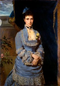 大公夫人玛丽亚-费奥多罗夫娜，丹麦达格玛公主的肖像》，1847-1928，1874年。 作者 海因里希·冯·安吉利