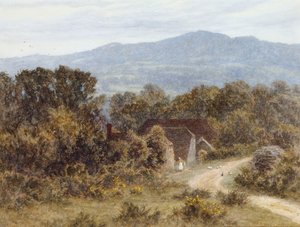 Witley的Sandhills的Hindhead（纸上水彩） 作者 海伦阿灵厄姆