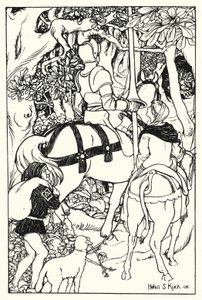 红十字与森林中的尤娜夫人（版画）