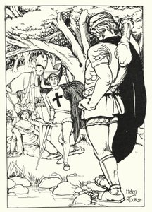 Red Cross meets the Giant Orgoglio (engraving)