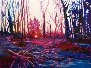 霜地夕阳》，2009 年（布面油画） 作者 海伦·怀特