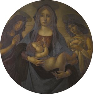 圣母子与圣约翰和天使（在波提切利之后），19世纪末至20世纪 作者 海伦（d.1937）