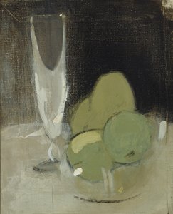 绿苹果和香槟酒杯，1934年。 作者 海伦·谢尔夫贝克