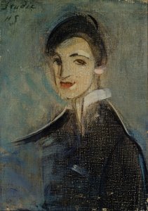 黑衣歌手，1916-1917。 作者 海伦·谢尔夫贝克