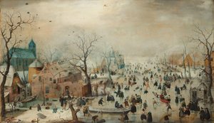 Winter Landscape with Ice Skaters Winter Landscape with Skaters