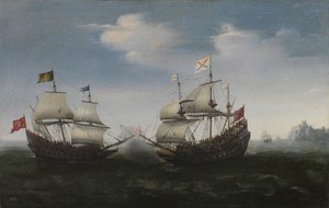 在多岩石的海岸进行的海上战斗，1627年