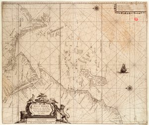 非洲、印度和斯里兰卡地图，约 1680 年（印刷品） 作者 亨德里克·唐克