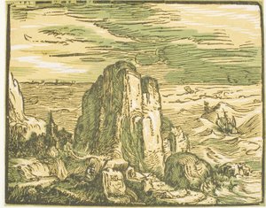 海边的悬崖，选自《四幅小风景画 作者 亨德里克·戈尔齐乌斯