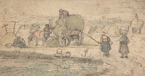 农民装载干草，约1620年代。 作者 亨德里克。亨德里克·阿弗坎普, Avercamp
