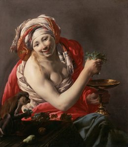 Bacchante带猿人，1627年