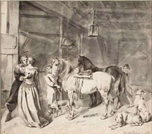 骑士告别女士（1678） 作者 亨德里克·范舒灵（Hendrick Verschuring）
