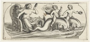 战车上的安菲特里忒
Nouveau Livre des Dieux et Deeßes De la Marine Bouckje of Sea Gods and Goddesses（丛书名） 作者 亨德里克·德凯泽 (I)