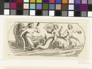 战车上的安菲特里忒
Nouveau Livre des Dieux et Deeßes De la Marine Bouckje of Sea Gods and Goddesses（丛书名） 作者 亨德里克·德凯泽 (I)