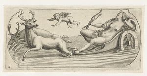 戴安娜与弓箭
Nouveau Livre des Dieux et Deeßes De la Marine Bouckje of Sea Gods and Goddesses（丛书名） 作者 亨德里克·德凯泽 (I)