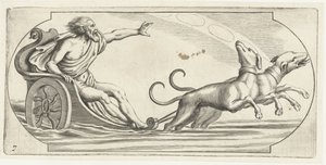 战车上的海神
Nouveau Livre des Dieux et Deeßes De la Marine Bouckje of Sea Gods and Goddesses（丛书名） 作者 亨德里克·德凯泽 (I)
