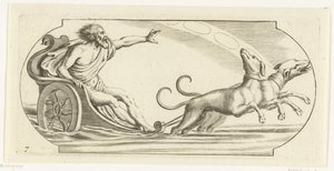 战车上的火星
Nouveau Livre des Dieux et Deeßes De la Marine Bouckje of Sea Gods and Goddesses（丛书名） 作者 亨德里克·德凯泽 (I)