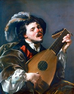 1624年，一个玩琵琶的男人
