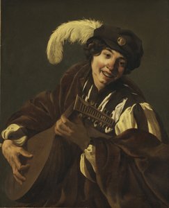 男孩玩琵琶，1620年代