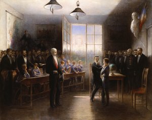 菲利克斯·福尔总统（1841-99）访问1887年的国家聋哑人研究所 作者 亨德里厄斯·雅各布斯汉堡斯