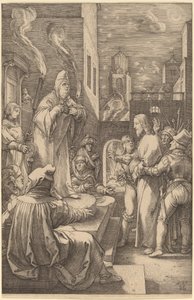 基督在凯帕面前 作者 亨德里克·古尔齐乌斯（Hendrik Goltzius）