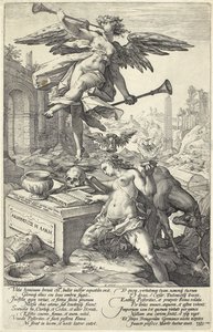 成名与历史，来自罗马英雄，1586年 作者 亨德里克·古尔齐乌斯（Hendrik Goltzius）