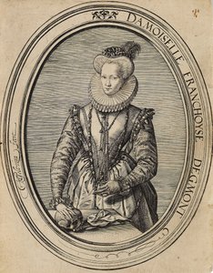 卢森堡的弗朗索瓦（Françoise），加弗尔伯爵夫人（Countess of Gavre），菲恩斯圣母院（1495-1557），1580年。 作者 亨德里克·古尔齐乌斯（Hendrik Goltzius）