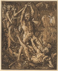 海格力斯杀了卡库斯 作者 Hendrik Goltzius