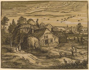农舍景观 作者 亨德里克·古尔齐乌斯（Hendrik Goltzius）