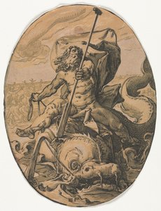 海王星。 作者 亨德里克·古尔齐乌斯（Hendrik Goltzius）