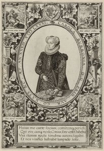 波旁夏洛特的肖像，1581年 作者 亨德里克·古尔齐乌斯（Hendrik Goltzius）