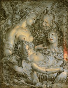 Sine Cerere et Libero friget Venus（没有谷神星和巴克斯，金星将冻结） 作者 亨德里克·古尔齐乌斯（Hendrik Goltzius）