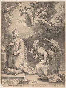 圣母领报 作者 亨德里克·古尔齐乌斯（Hendrik Goltzius）