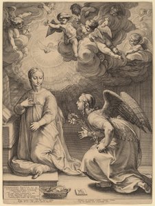 圣母领报 作者 亨德里克·古尔齐乌斯（Hendrik Goltzius）