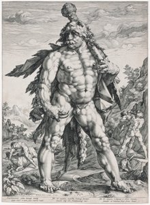 伟大的大力士 作者 亨德里克·古尔齐乌斯（Hendrik Goltzius）