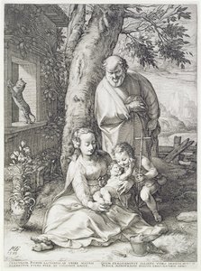 圣家与圣约翰 作者 亨德里克·古尔齐乌斯（Hendrik Goltzius）