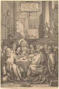 最后的晚餐 作者 亨德里克·古尔齐乌斯（Hendrik Goltzius）
