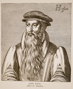 约翰诺克斯，来自Jacobus Verheiden的“Effigies”，1602年（棕褐色照片）