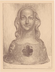 圣厄休拉一位处女的半身雕像 作者 Hendrik Johannes Haverman（艺术家签名）