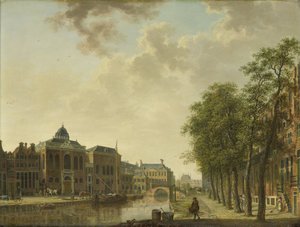 阿姆斯特丹 Houtmarkt 街景 作者 亨德里克·科恩（归因于）