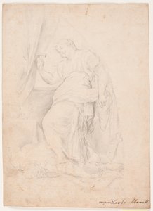 贾尔杀死了西萨拉。根据 Carlo Maratti 的作品进行的研究（Mezzetti，第 345 页，第 150 号）