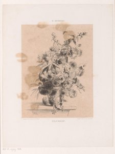 插花 作者 P. Blommers (Steendrukkerij van)
