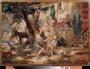 浪子回头亨利克-西米拉兹基（Henryk Siemiradzki，1843-1902 年）的画作，布面油画。波兰艺术 作者 亨里克·谢米拉兹基