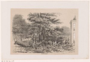 1860 年 5 月 28 日暴风雨后沃尔豪特附近倒塌的树木
沃尔豪特（标题在实物上）
描绘 1860 年 5 月 28 日暴风雨在位于 Schev 的
